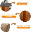 Ver imagem 6 de Conjunto Sala de Jantar Mesa Olímpia 90cm Tampo em Mdf Canto Copo e 4 Cadeiras Liz Moderna