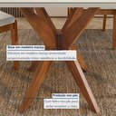 Ver imagem 4 de Mesa de Jantar para 4 Lugares 120x90cm Donna em Madeira Maciça