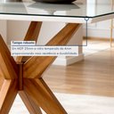 Ver imagem 7 de Mesa de Jantar para 4 Lugares 120x90cm Donna em Madeira Maciça Marrom/Mel/Off White