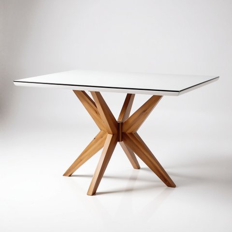 Mesa de Jantar para 4 Lugares 120x90cm Donna em Madeira Maciça
