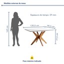 Ver imagem 4 de Mesa de Jantar para 4 Lugares 120x90cm Donna em Madeira Maciça