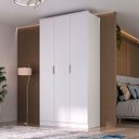 Ver imagem 1 de Guarda Roupa Ravi em Mdf 3 Portas 2 Gavetas 120,5x232,2cm Branco 1120