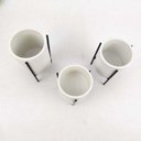 Ver imagem 5 de Vasinho com Suporte Branco 15/13/11cm Planta Vaso Base 3PÇ