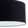 Kit 3 Pendente Acappella Poptem preto lustre tecido 100% algodão luminária cilindrico redondo sala q - 3
