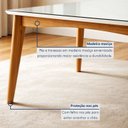 Ver imagem 6 de Mesa de Jantar para 6 Lugares 160CMX90CM Monalisa em Madeira Maciça Marrom/Mel/Off White