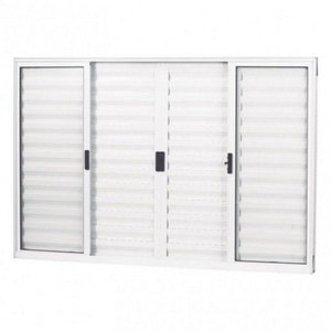 Janela de Alumínio Veneziana 6 Folhas Branca - 1,00x1,50M