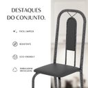 Ver imagem 7 de Conjunto para Sala de Jantar com 6 Cadeiras Lívia Prata/Preto