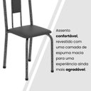Ver mais imagens de Conjunto para Sala de Jantar com 6 Cadeiras Lívia Prata/Preto
