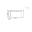 Ver imagem 3 de Sofá Fixo Living 3 Lugares Pequim 2.00m Veludo Bege