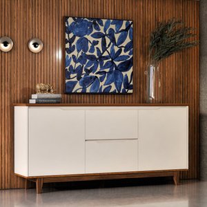 Buffet 2 Portas Flow:off White/freijo