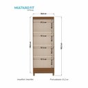 Ver imagem 4 de Armário Multiuso 2 Portas com Pés Marrom/Jequitiba