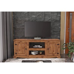 Rack para Tv até 63 Polegadas em Madeira Maciça 2 Portas Madrid