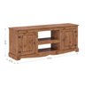 Rack para Tv até 63 Polegadas em Madeira Maciça 2 Portas Madrid - 3