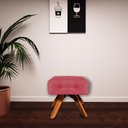 Ver imagem 2 de Kit 2 Puffs Decorativos Base Giratória Karen Suede Rosê - Gran Belo