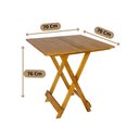 Ver imagem 5 de Mesa Dobrável 70x70 com 4 Cadeiras de Madeira Dobrável Retrátil Mel