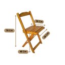 Ver imagem 6 de Mesa Dobrável 70x70 com 4 Cadeiras de Madeira Dobrável Retrátil Mel