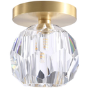 Ver imagem 1 de Lustre Plafon Teto 13cm Cristal Flowers Metal Dourado Gimpo Kjgd-021-gold