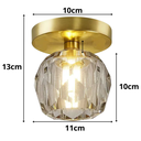 Ver imagem 3 de Lustre Plafon Teto 13cm Cristal Flowers Metal Dourado Gimpo Kjgd-021-gold