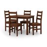 Conjunto com Mesa de Jantar Retangular e 4 Cadeiras em Madeira Maciça Serena Espresso Móveis - 2