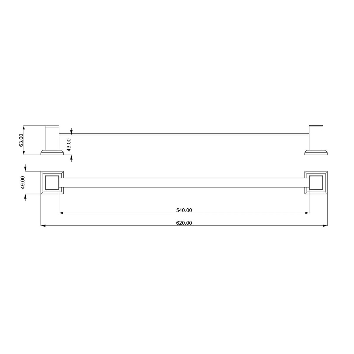 Kit de Acessórios para Banheiro Ducon Preto - 6