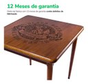 Ver imagem 6 de Mesa de Jantar Quadrada 80x80cm Tampo Naval 40mm 4 Lugares Cozinha Bar - Black Beer - Natural
