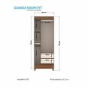 Ver imagem 4 de Guarda Roupa 3 Portas 2 Gavetas com Pés