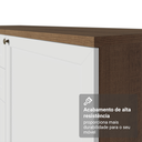 Ver imagem 7 de Conjunto Gabinete para Banheiro 80cm 3 Portas Rustic/Branco Vik Madesa 02