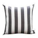 Ver imagem 1 de Coleção Náutica - Almofada Listras Preta Quadrada Tipo:completa