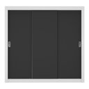Ver imagem 5 de Guarda-roupa Casal Multimóveis Barcelona 3 Portas de Correr Cr35401 Branco/preto