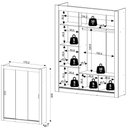 Ver imagem 3 de Guarda-roupa Casal Multimóveis Barcelona 3 Portas de Correr Cr35401 Branco/preto