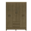 Ver imagem 5 de Guarda Roupa 6 Portas 2 Gavetas com Pés Marrom/Jequitibá