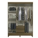 Ver imagem 2 de Guarda Roupa 6 Portas 2 Gavetas com Pés Marrom/Jequitibá