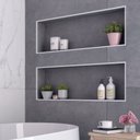 Ver imagem 6 de Perfil Listelo Firenze Aluminio Matte Acabamento Porcelanato 12mm x 10mm 3m Cinza/Marrom Fosco Viscardi
