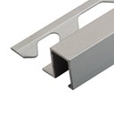 Ver imagem 2 de Perfil Listelo Firenze Aluminio Matte Acabamento Porcelanato 12mm x 10mm 3m Cinza/Marrom Fosco Viscardi