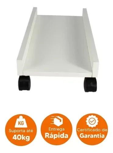 Suporte para Gabinete Cpu de Rodinha Branca - 4