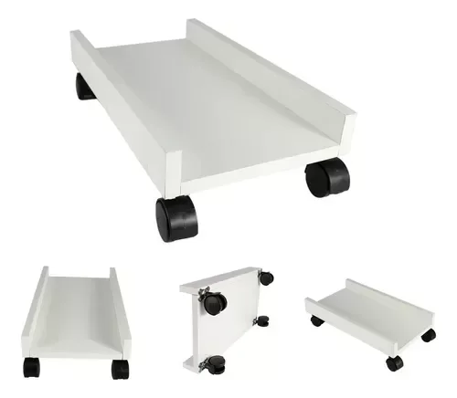 Suporte para Gabinete Cpu de Rodinha Branca