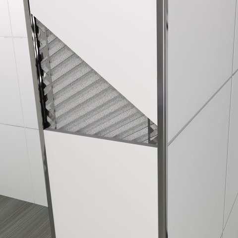 Perfil de Aço Inox para Acabamento 10mm X 1,2cm Firenze Inox Escovado Viscardi