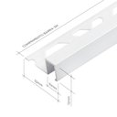 Ver imagem 4 de Perfil de Alumínio para Acabamento 10mm X 1,2cm Firenze Blanc Viscardi