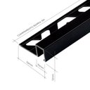 Ver imagem 3 de Perfil de Alumínio para Acabamento 10mm x 1,2cm Firenze Black Matte Viscardi Preto/Fosco