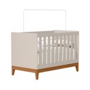 Ver imagem 2 de Berço 2 em 1 em MDF 133cm x 90cm Flip Bege/Areia Fosco