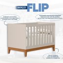 Ver imagem 4 de Berço 2 em 1 em MDF 133cm x 90cm Flip Bege/Areia Fosco
