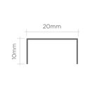 Ver imagem 4 de Perfil de Alumínio para Acabamento 10mm x 2,0cm Luxor Black Matte Viscardi Preto/Fosco