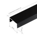Ver imagem 3 de Perfil de Alumínio para Acabamento 10mm x 2,0cm Luxor Black Matte Viscardi Preto/Fosco