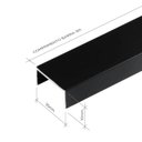 Ver imagem 3 de Perfil de Alumínio para Acabamento 10mm X 2,0cm Luxor Black Matte Viscardi