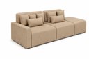 Ver imagem 2 de Sofá Palazzo Living Linho Bege Premium Chaise Integrado 1,95m Compact Mini