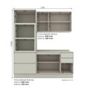 Ver imagem 3 de Cozinha Compacta 100% MDF com Torre Quente 2 Fornos e Balcão Pia Tampo Fineze