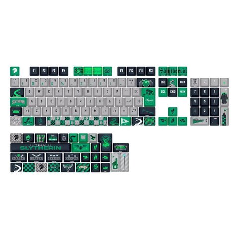 Kit de Keycaps Redragon X Harry Potter Sonserina - Pbt Dye Sub - 136 Teclas - Hp-942