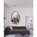 Ver imagem 2 de Espelho Orgânico Grande com Moldura Metal Decorativo 70x50cm Luxo