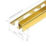 Perfil de Alumínio para Acabamento 10mm X 1,2cm Firenze Golden Viscardi - 4