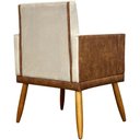 Ver imagem 4 de Kit 12 Poltronas Decorativas para Escritório Lis Corino e Pé Palito - Bege Suede Corino